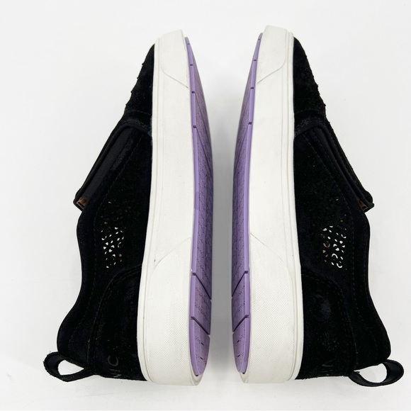 Vionic Kimmie Perforated Black Suede Slip-On Sneakers Size 7 - Picture 7 of 9